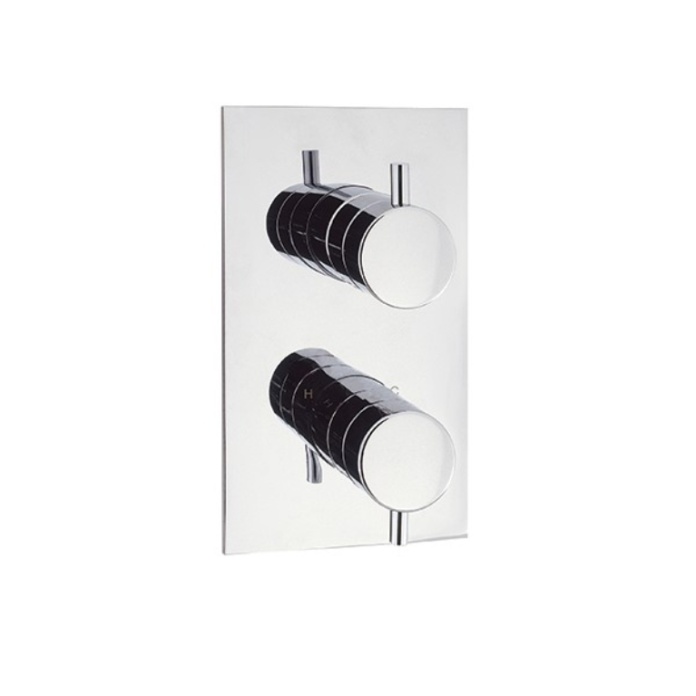 Product Cut out image of the Crosswater Kai Lever Portrait 3 Outlet 2 Handle Thermostatic Shower Valve